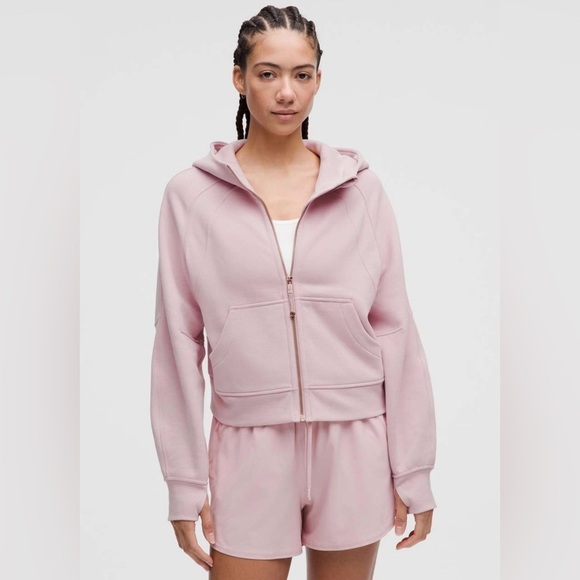 lululemon athletica Tops - Lululemon Scuba Oversized Full-Zip Hoodie, xs/sm, NWT, Pink Haze/Rose Gold